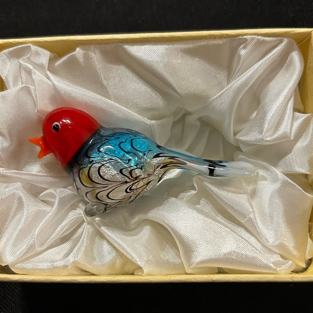 Colorful vintage bird figurine